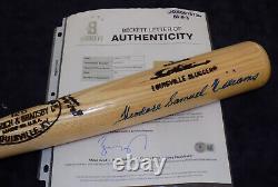 Ted Williams RARE Signed THEODORE SAMUEL WILLIAMS Baseball Bat Beckett? LOA