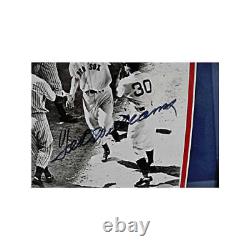 Ted Williams Red Sox Autographed 8x10 Shaking DiMaggio's Hand Framed Photo (PSA)