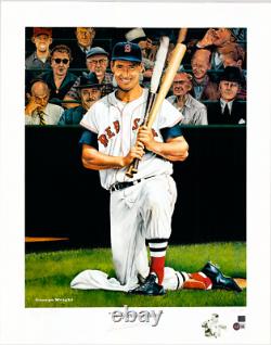 Ted Williams Red Sox Autographed Signed Lithograph Poster Beckett BAS 24102