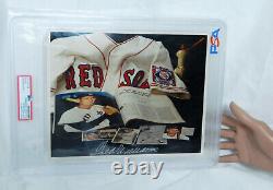 Ted Williams Red Sox HOF Autographed 8x10 Signed PSA Authentic SLABBED Photo