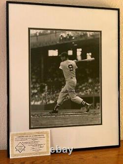 Ted Williams Red Sox Signed 16x20 Photo Swinging Framed Mint Autograph COA