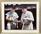 Ted Williams Red Sox Signed 20x24 Photo With Babe Ruth Framed Auto Hof Steiner