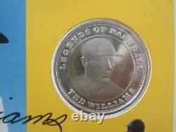 Ted Williams Red Sox Signed Hall Of Fame Photo Pure Silver Proof Coin COA 6x6