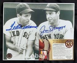 Ted Williams/Red Sox and Joe DiMaggio/Yankees Sign Auto Photo Matted 8x10 WithCOA
