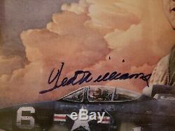 Ted Williams Red Sox signed 23x35 Lithograph Capt. USMC PSA