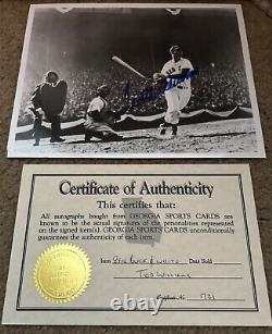 Ted Williams Red Sox signed 8X10 B&W photo (COA-Georgia Sports Cards) (2)