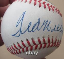 Ted Williams Red Sox single signed AL Baseball Ball Green Diamond PSA/DNA auto