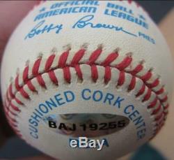 Ted Williams Red Sox single signed AL Baseball Ball Upper Deck UDA