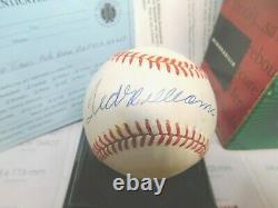 Ted Williams Red Sox single signed AL Baseball Ball Upper Deck UDA COA L@@K