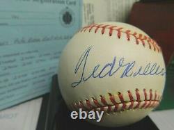 Ted Williams Red Sox single signed AL Baseball Ball Upper Deck UDA COA L@@K