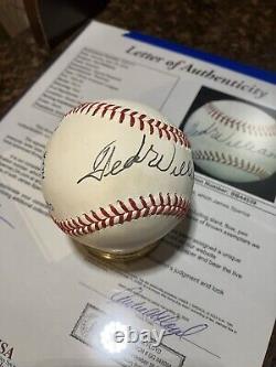 Ted Williams Roml Autographed Signed Baseball Jsa Full Coa Red Sox