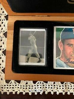 Ted Williams Signature Series Porcelain 4 Piece With Autographed Card & Coa