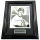 Ted Williams Signed 11x13 B&w Photo Matted Framed Auto Df025152