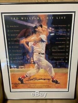 Ted Williams Signed 16 x 20 Litho Limited Edition 26/200