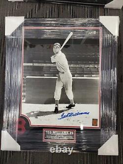 Ted Williams Signed 16x20. Custom framed. Green diamond authentication
