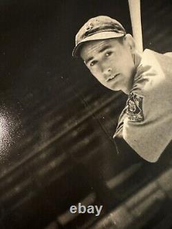 Ted Williams Signed 16x20 Photo Rookie Image Rare Green Diamond COA Red Sox 1939