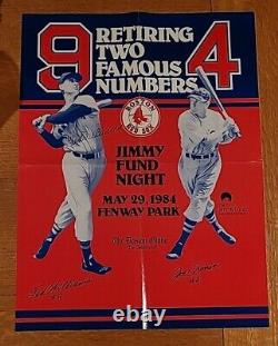 Ted Williams Signed 17x22 1984 Jimmy Fund Poster, Nice Autograph, Red Sox