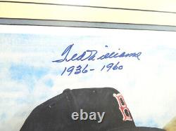 Ted Williams Signed 1936-1961 The End of an Era 33.5x28 Frame Lewis Watkin JSA