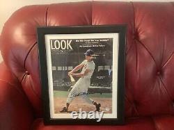 Ted Williams Signed 1946 Look Magazine, framed, PSA