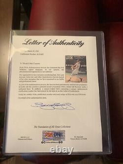 Ted Williams Signed 1946 Look Magazine, framed, PSA