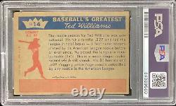 Ted Williams Signed 1959 Fleer #14 Baseball Card Red Sox Autograph HOF PSA/DNA