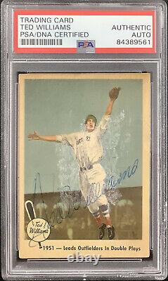 Ted Williams Signed 1959 Fleer #43 Baseball Card Red Sox Autograph HOF PSA/DNA