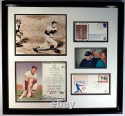 Ted Williams Signed 500th Home Run 8x10 Card Framed with Photo PSA/DNA #
