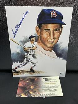 Ted Williams Signed 8x10 Boston Red Sox With Coa