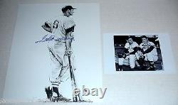 Ted Williams Signed 8x10 Photo Bobby Doerr 4x6 Auto Red Sox Autograph HOF