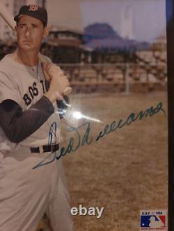 Ted Williams Signed 8x10 Photo Plaque