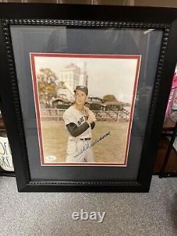 Ted Williams Signed 8x10 Professionally Framed JSA Authentic