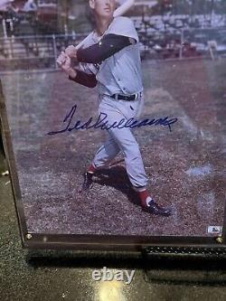 Ted Williams Signed 8x10 With15x12 Record Breaker Plaque NO COA, LE 316 Of 2500