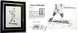Ted Williams Signed AP Lithograph by Lewis Watkins Autographed FRAMED PSA/DNA