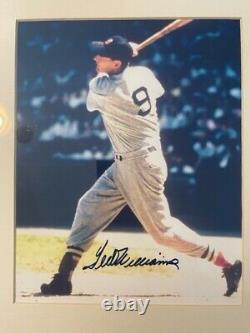 Ted Williams Signed Auto 8x10 Photo Framed COA Boston Red Sox HOF with G/U card