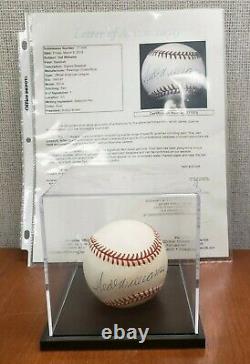 Ted Williams Signed Auto Autograph Baseball Brown Obal Jsa Loa Coa
