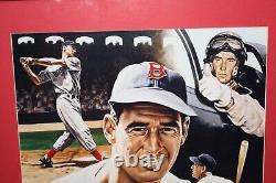 Ted Williams Signed Auto Autographed 14x20 Color Poster Picture JSA Letter