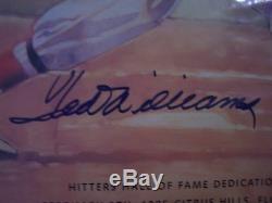 Ted Williams Signed Auto Hit List 16x20 Framed Green Diamond & Psa/dna Certifed
