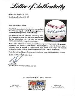 Ted Williams Signed Autograph Baseball OAL Ball With Case Red Sox PSA/DNA AI01187