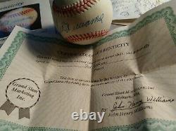 Ted Williams Signed Autograph Baseball With Case Red Sox JSA BB00245 Bobby Brown