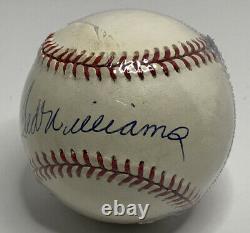 Ted Williams Signed Autograph Official MLB AL Brown Baseball Guaranteed JSA Cert