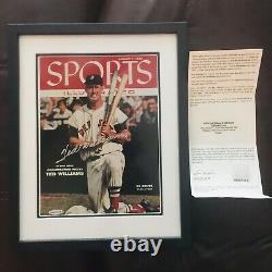 Ted Williams Signed Autograph Sports Illustrated Cover UDA, Custom Frame UV