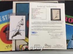 Ted Williams Signed Autographed 3x5 1989 Postcard JSA COA Full LOA RED SOX
