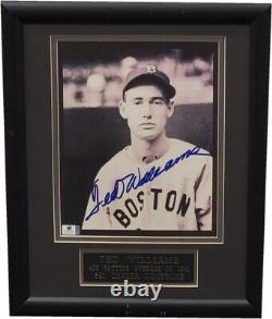 Ted Williams Signed Autographed 8x10 Photo Boston Red Sox Framed Beckett LOA