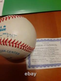 Ted Williams Signed Autographed Baseball Jsa Certified Boston Red Sox With Cube