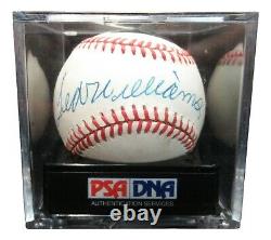 Ted Williams Signed Autographed Baseball OAL Ball Red Sox Graded PSA/DNA 8