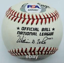 Ted Williams Signed/Autographed Baseball. PSA Full Letter Signature Grade 9