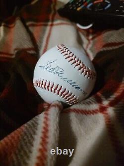 Ted Williams Signed Autographed Baseball With Case
