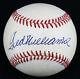 Ted Williams Signed Autographed Oal Brown Baseball Psa/dna