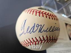 Ted Williams Signed Autographed OMLB Mint Clean Sweet Spot Auto Baseball JSA LOA