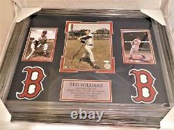 Ted Williams Signed / Autographed Red Sox 8x10 Photo Framed Display Tristar COA